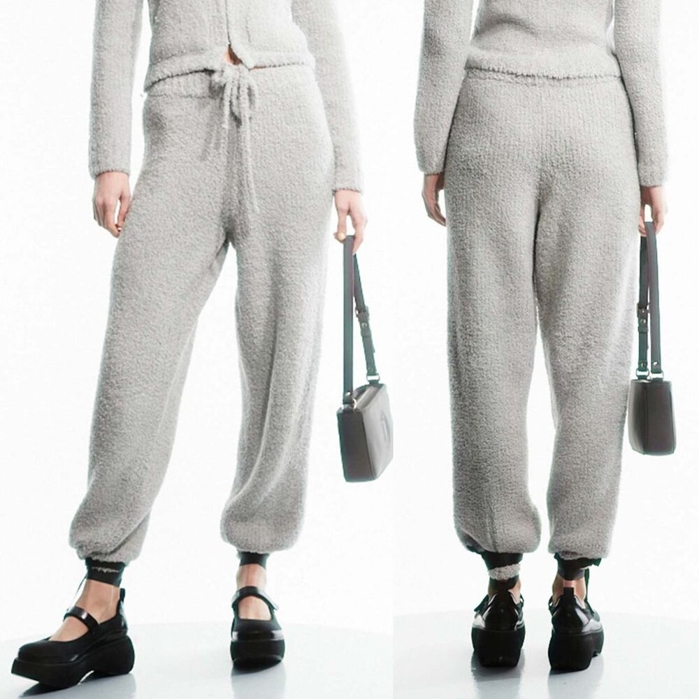 NEW TheOpen Product OPEN YY Woolly Knit Track Pants Gray Jogger $269 Ssense NWT